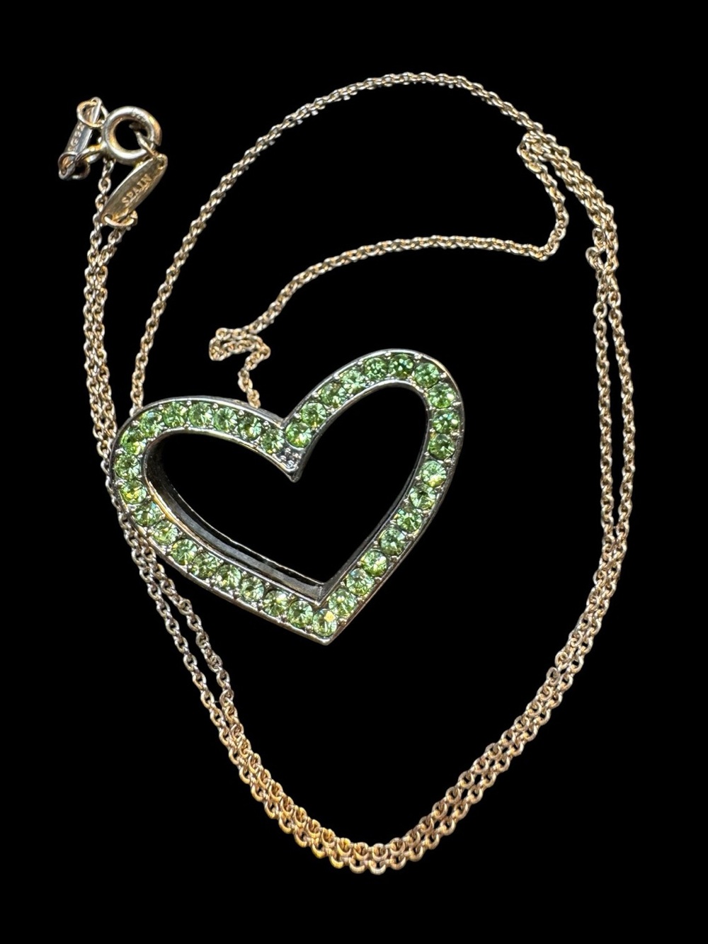 Tiffany & Co. AG925 Spain Elsa Peretti Chain 20.5" Necklace Floating Heart